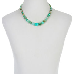 Jay King Sterling Silver Chrysoprase Graduated Bead Necklace