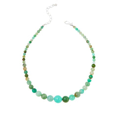 Jay King Sterling Silver Chrysoprase Graduated Bead Necklace