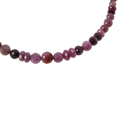 Jay King Sterling Silver Pink Sapphire Bead Necklace, 18"