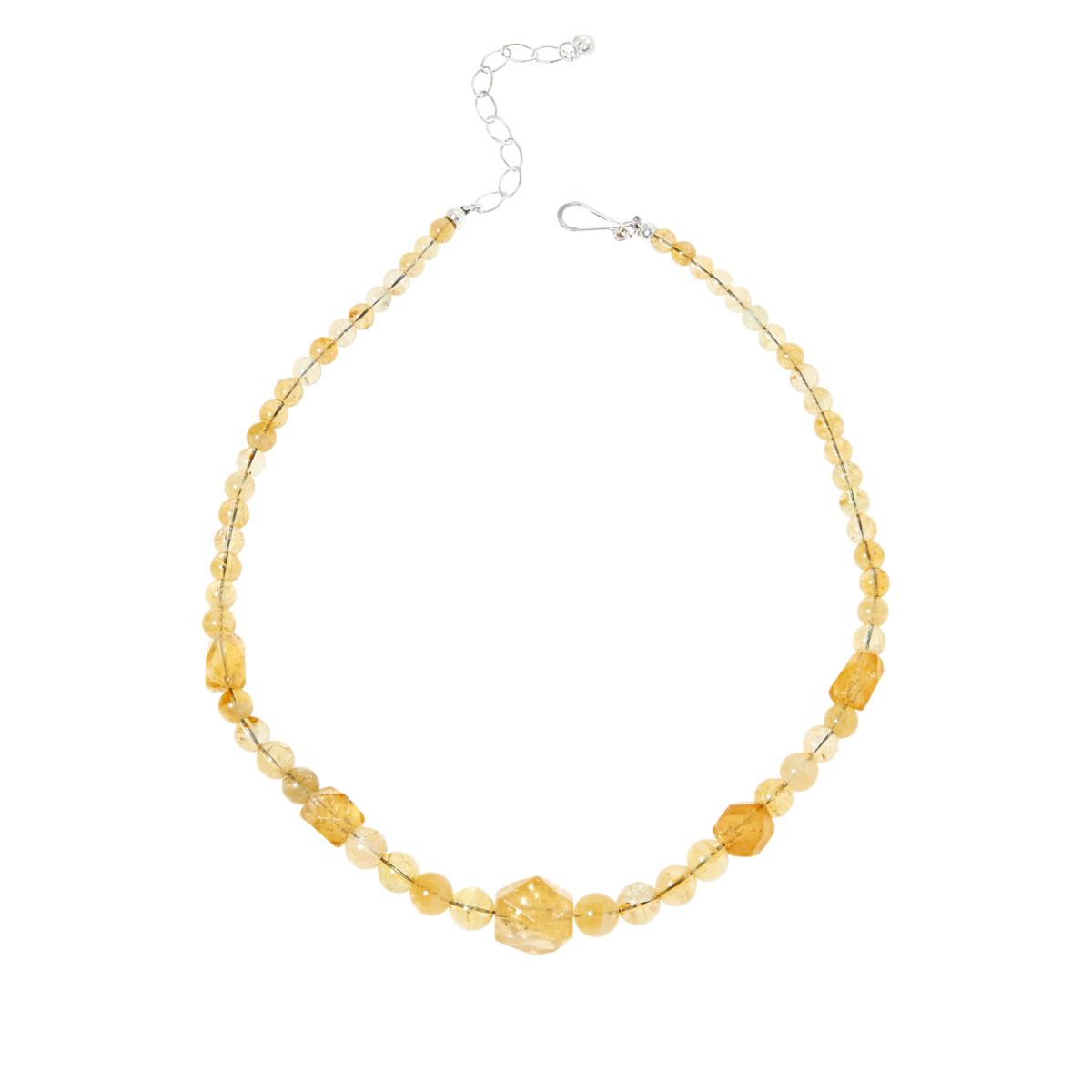 Jay King Sterling Silver Citrine Bead Necklace, 18"