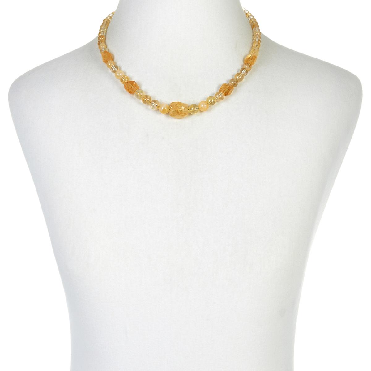 Jay King Sterling Silver Citrine Bead Necklace, 18"