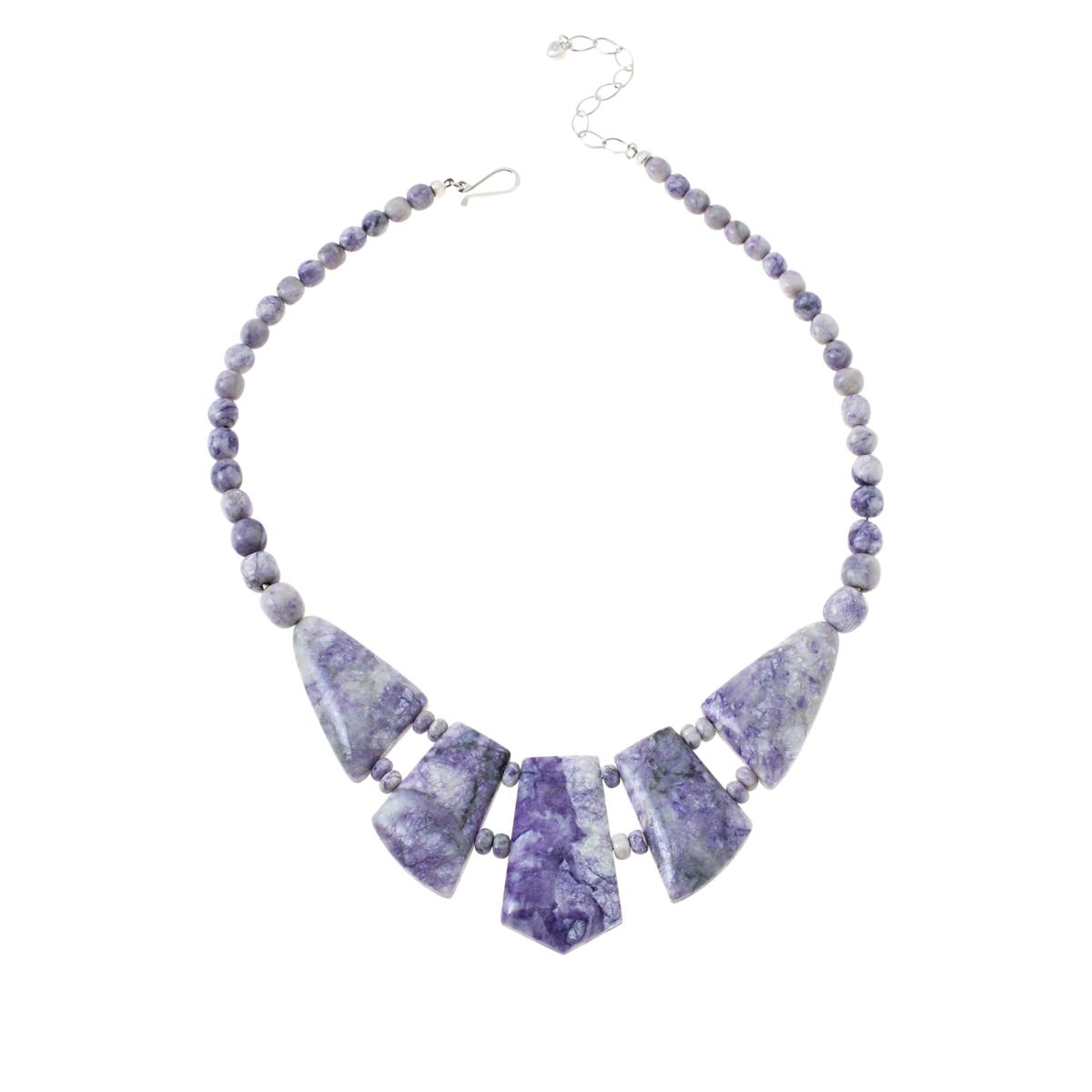 Jay King Sterling Silver Violet Stone Necklace