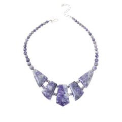 Jay King Sterling Silver Violet Stone Necklace