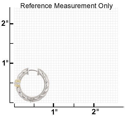 Judith Ripka Sterling & 14K Clad Diamonique Hoop Earrings