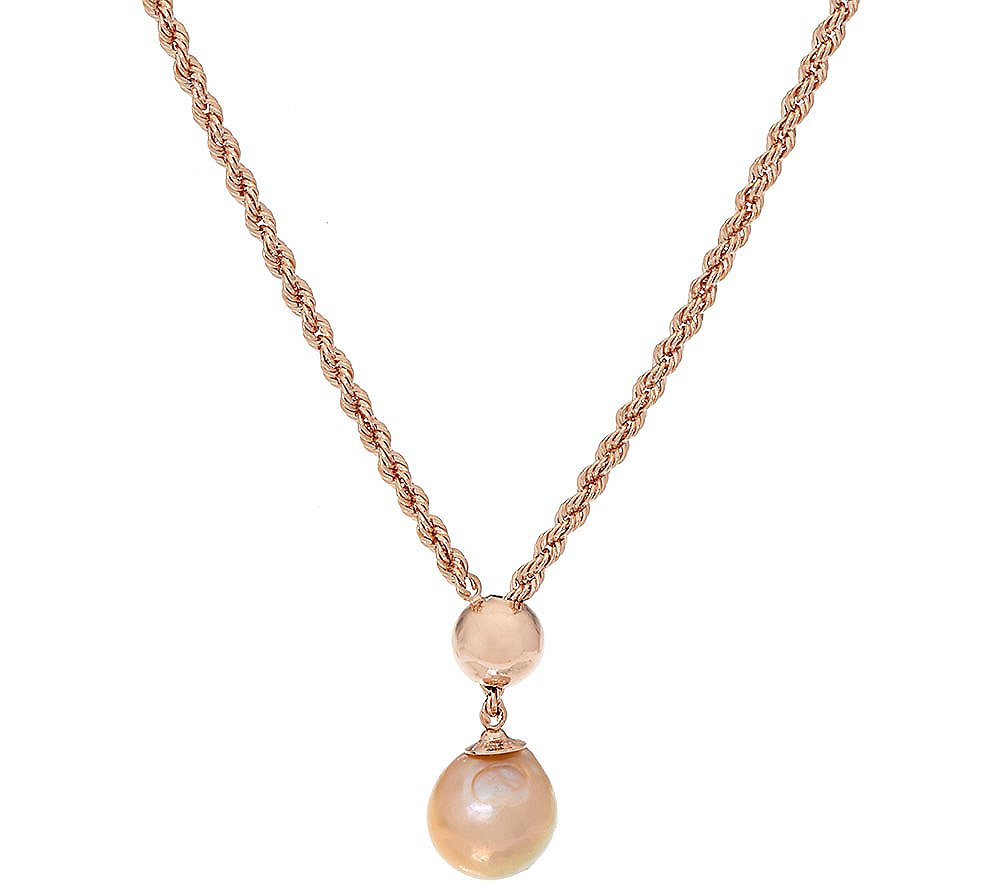 Honora Cultured Pearl 12.0mm Ming Adjustable Bronze Necklace, 28"