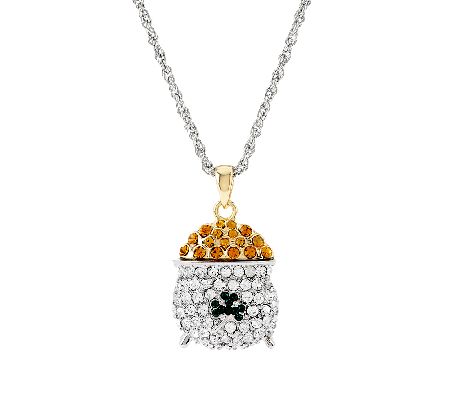 Killarney Crystal Pot of Gold Pendant