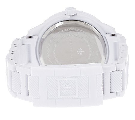 Judith Ripka White Athena Watch w/ Color Diamonique Accents