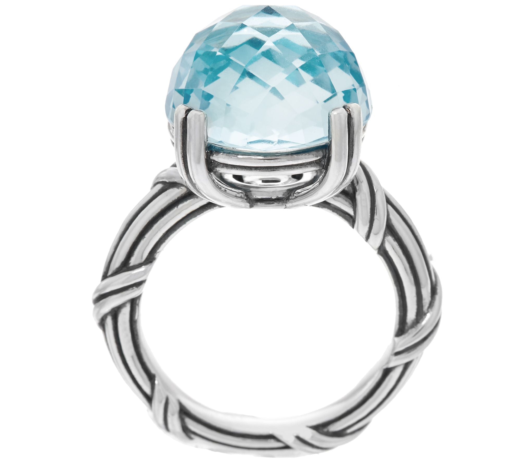 Peter Thomas Roth Sterling Silver Fantasies 11.60 ct Blue Topaz Ring, Size 8