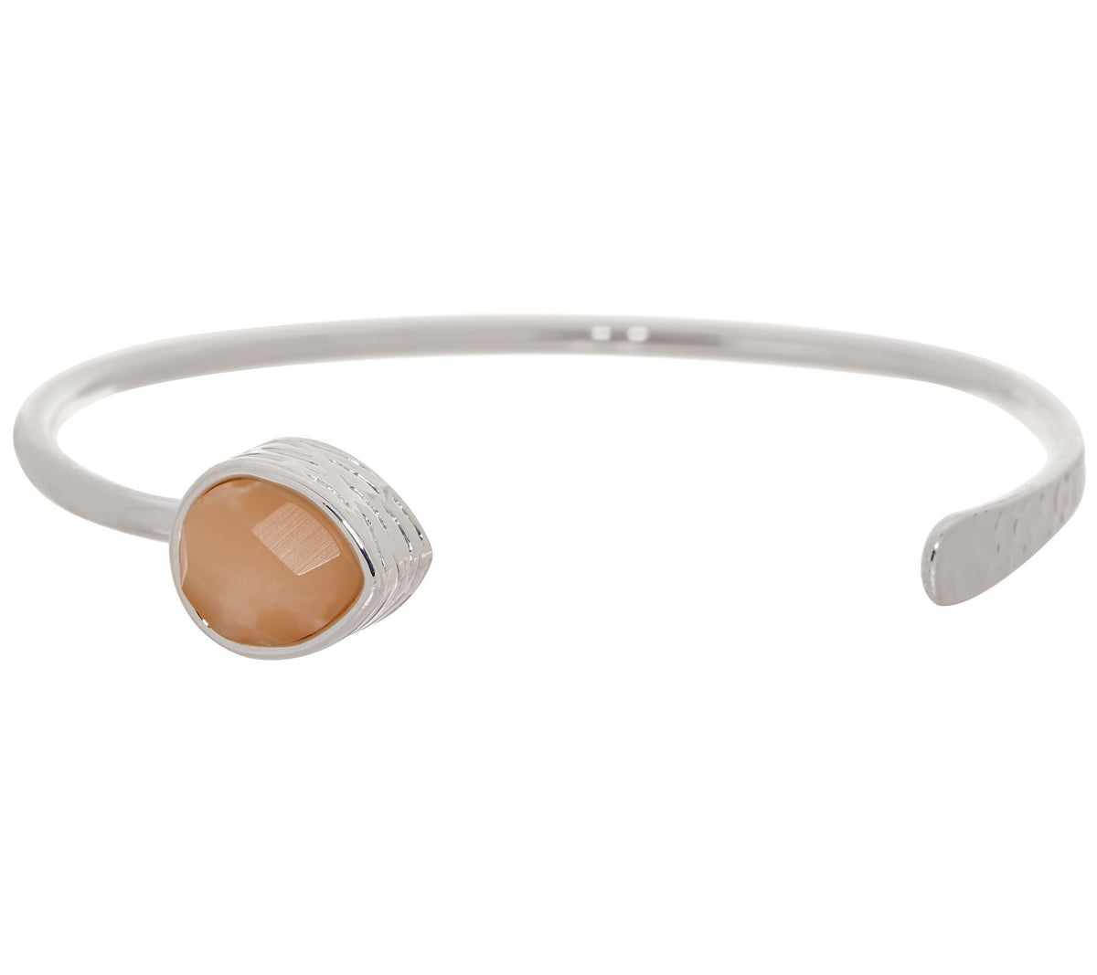 Samantha Wills Silvertone 'Here Comes the Sun' Petite Peach Gibbsite Cuff