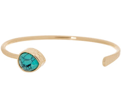 Samantha Wills Goldtone 'Here Comes the Sun' Petite Blue Calcite Cuff