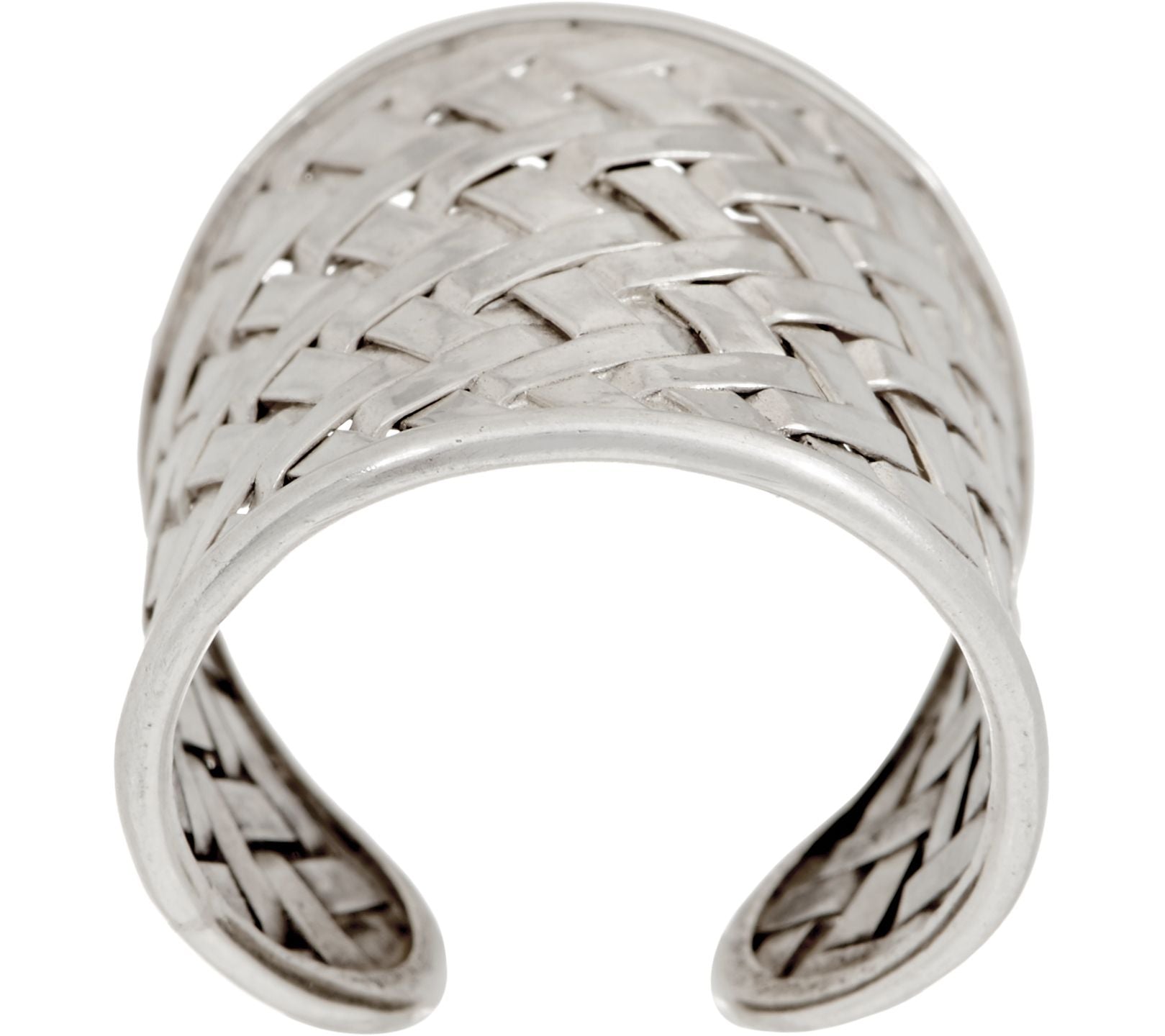 EXEX by Claudia Agudelo Sterling Silver Bold Woven Ring Size 8