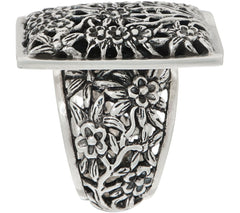 EXEX by Claudia Agudelo Sterling Silver Floral Design Ring Size 5