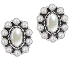 EXEX by Claudia Agudelo Sterling Silver Cultured Pearl Cluster Earring