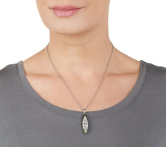 Connemara Marble Sterling Silver Diamond Cut Pendant