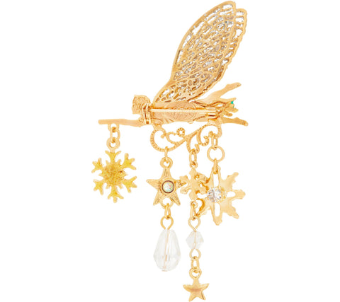 Kirks Folly Goldtone Fairy Flurries Crystal Pin