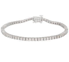 Affinity Diamond Sterling Silver 1/2ct Illusion Set Tennis Bracelet 7-3/4"L