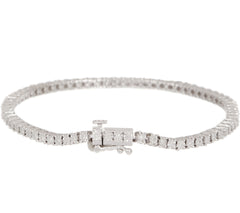 Affinity Diamond Sterling Silver 1/2ct Illusion Set Tennis Bracelet 7-3/4"L