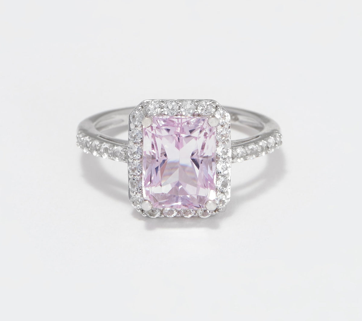 Affinity Gems Afghanistan Kunzite and White Topaz Ring Size 6