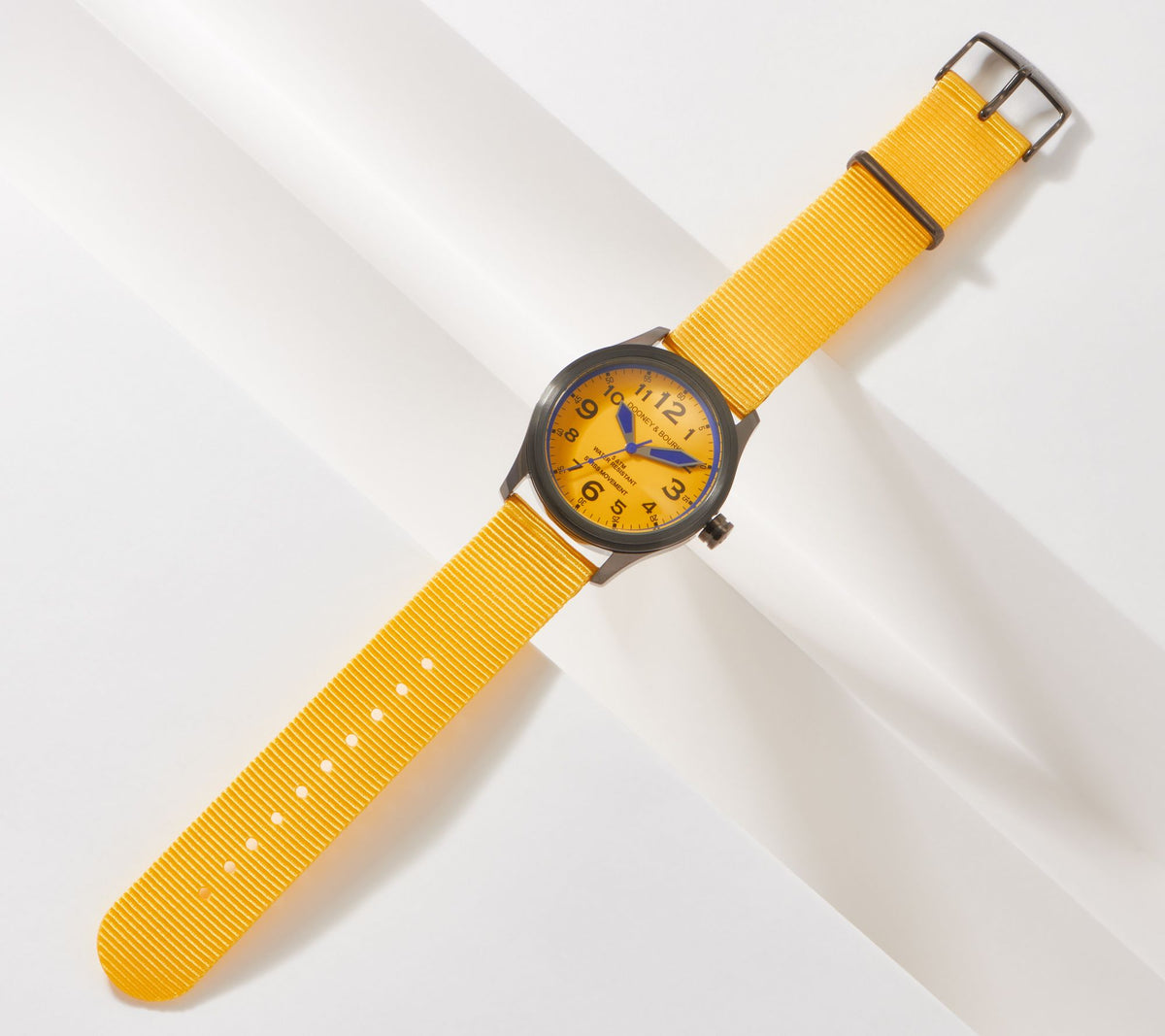 Dooney & Bourke Mariner Nylon Band Watch, Yellow