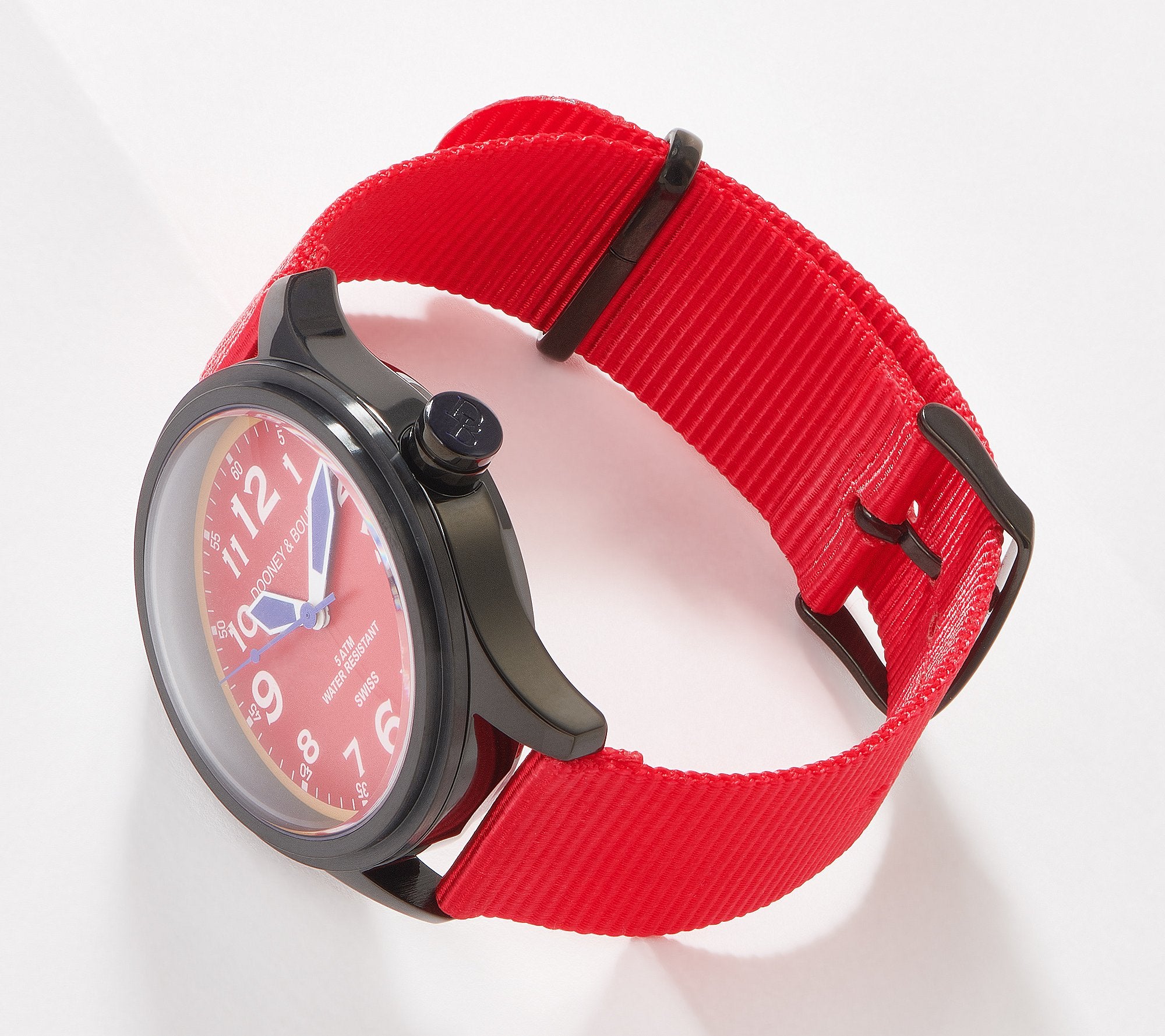 Dooney & Bourke Mariner Nylon Band Watch, Red