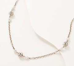 Lois Hill Sterling Silver Beaded  Station Necklace, 18"