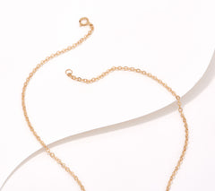 Adi Paz 14K Solid Yellow Gold Textured Circle Necklace 18" (QVC $463)