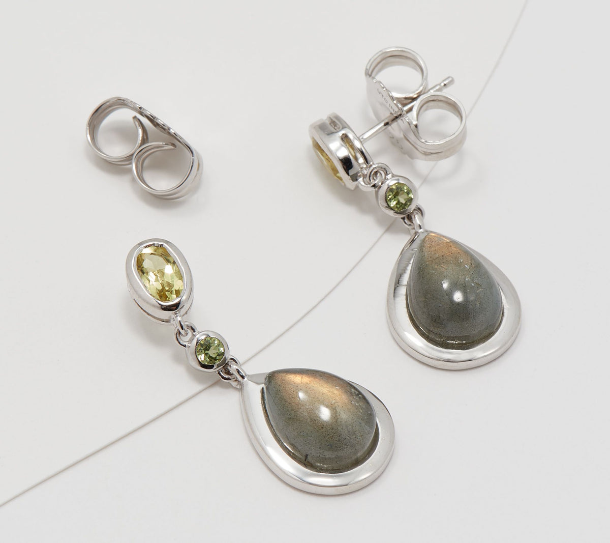 Generation Gems Sterling Silver Labradorite Drop Earrings