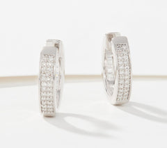 Affinity Sterling Silver Diamonds Reversible Hoop Earrings (QVC $497)