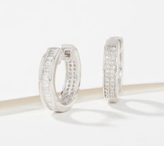 Affinity Sterling Silver Diamonds Reversible Hoop Earrings (QVC $497)