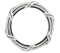 Peter Thomas Roth Sterling Silver Ribbon & Reed Signature Band Ring, Size 10