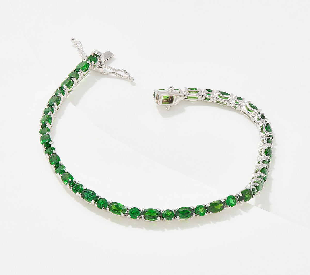 Generation Gems Oval & Round Chrome Diopside Tennis Bracelet 8"