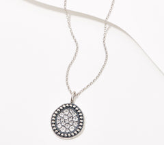 Or Paz Sterling Silver Karma Collection White Topaz Necklace. 18"