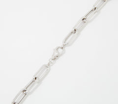 Silver Style Sterling Silver Paperclip Chain Necklace, 18"