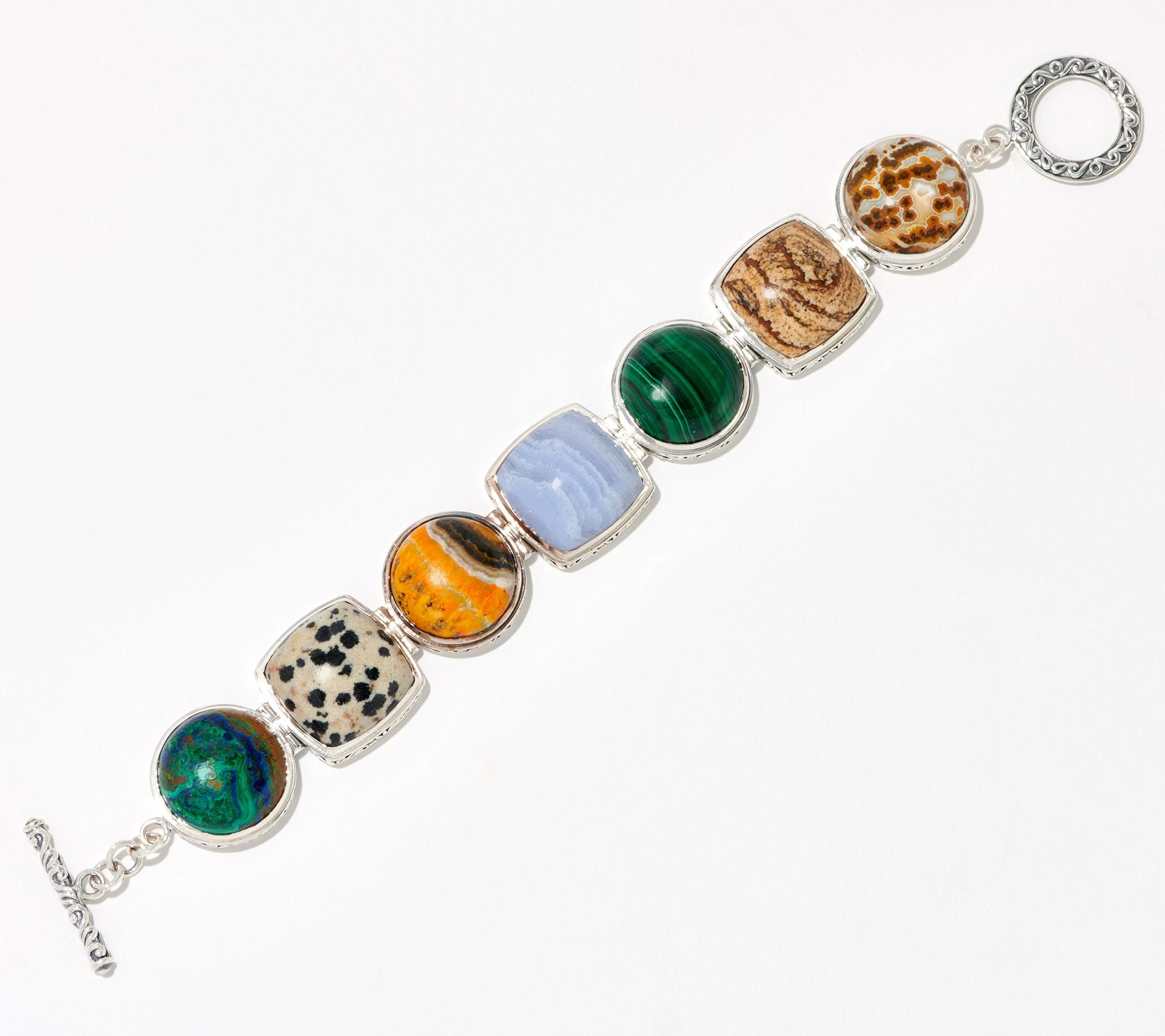 Artisan Crafted Fancy Cushion Gemstone Bracelet, 7-1/4"