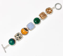 Artisan Crafted Fancy Cushion Gemstone Bracelet, 7-1/4"