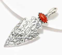 Fritz Casuse Sterling Silver Red jasper Arrowhead Enhancer