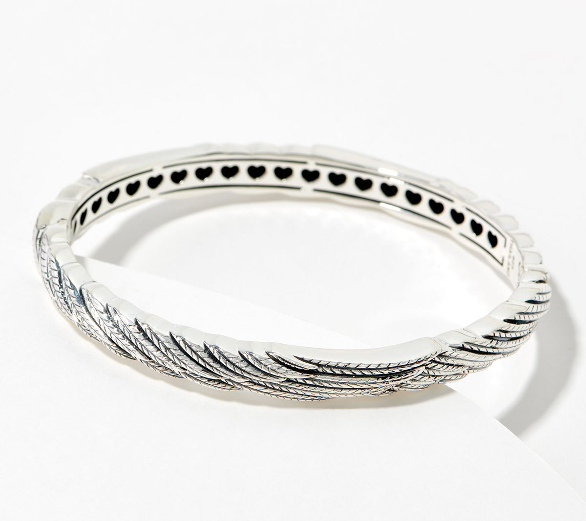 JAI Sterling Silver Heaven Bangle Bracelet. 7-1/2"