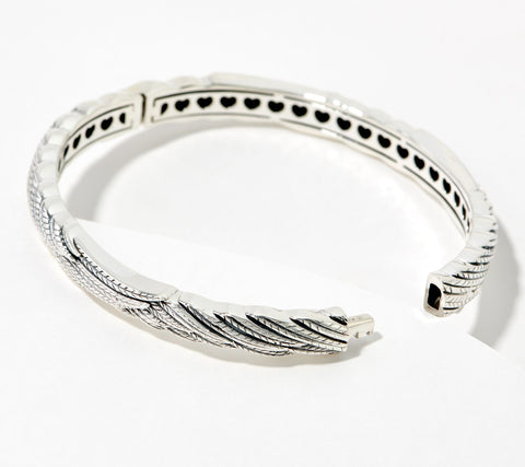 JAI Sterling Silver Heaven Bangle Bracelet. 7-1/2"