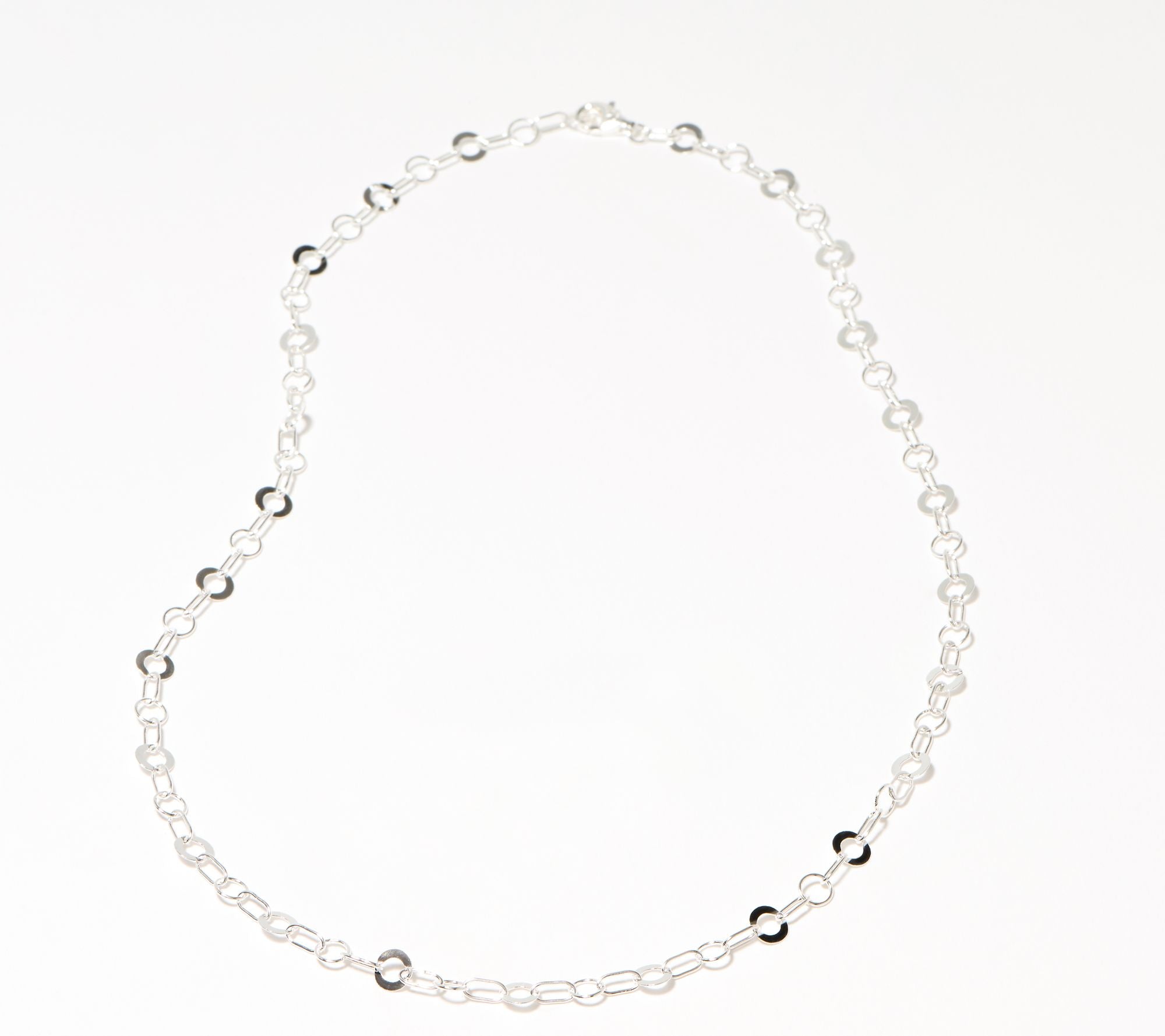 UltraFine 950 Silver Mixed Link 20" Necklace