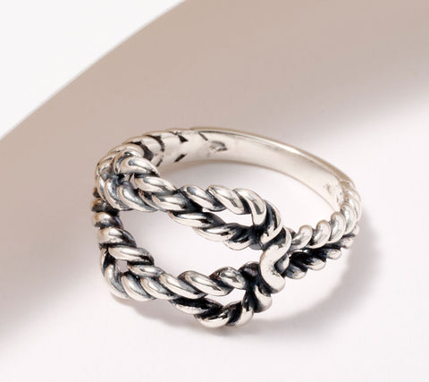 American West Sterling Silver Lasso Love Knot Ring Size 7