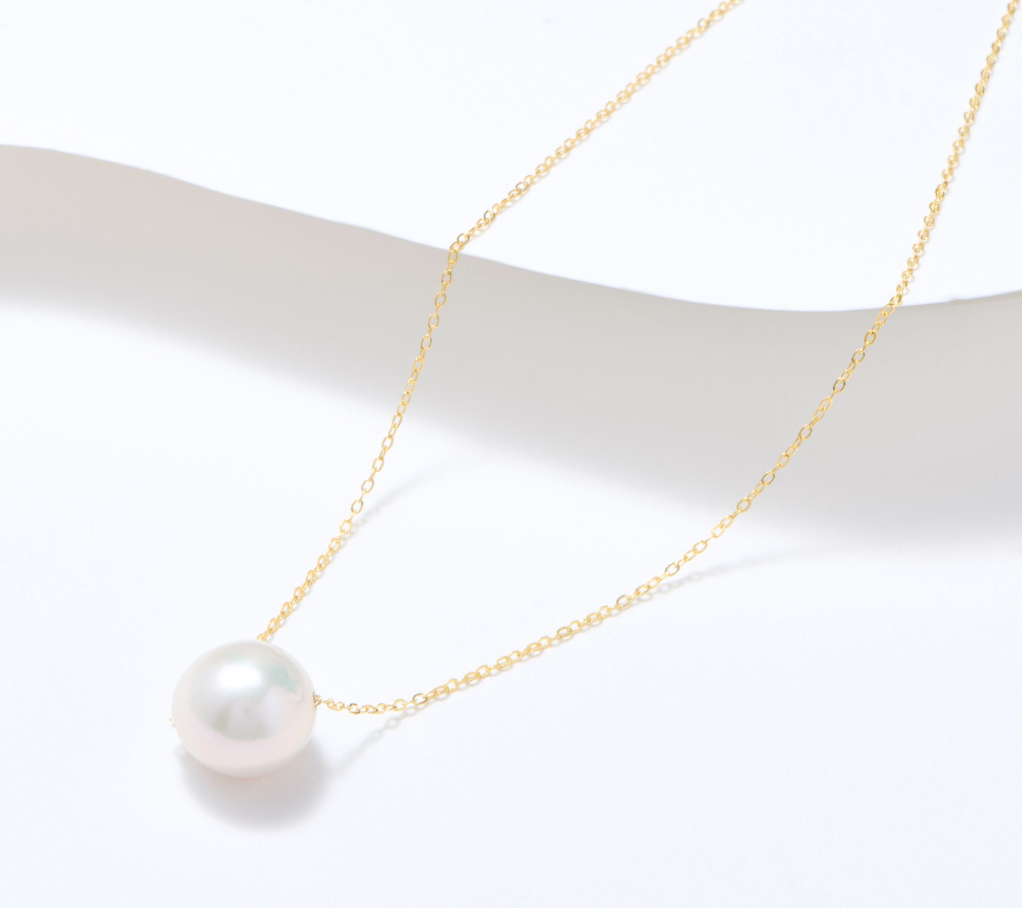 Honora Cultured Ming Pearl Forzatina Chain Necklace, 14K Gold