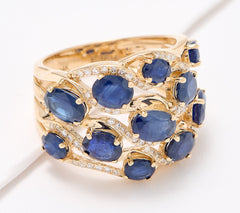 Effy Royale Bleu 14K Sapphire & Diamond Cocktail Ring, Size 8