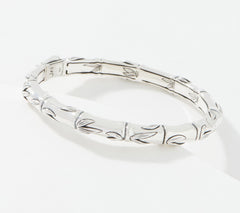 JAI Sterling Silver Signature BambooTexture Bangle Bracelet, 7-1/2"