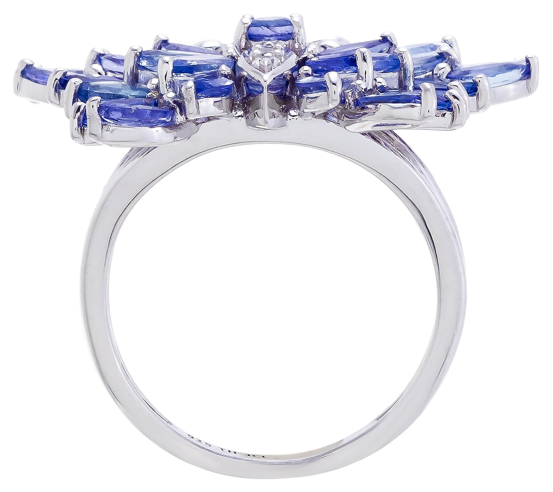 Affinity Gems 5.10 cttw Tanzanite Butterfly Ring, Sterling Size 5