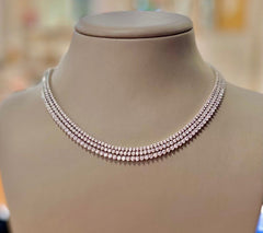 Fire Light Lab Grown Diamond Tennis Necklace 9.00cttw, 14K