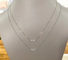 Affinity 14K Yellow Gold Triple  0.15cttw Diamond Necklace, 18"