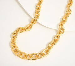 BellaOro 14K Gold Over Resin Rolo Link Necklace, 20"