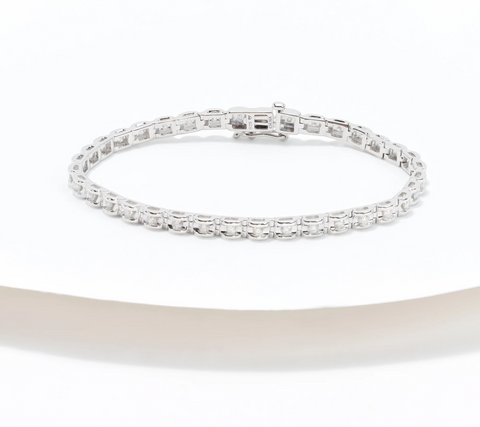 Affinity Diamonds Sterling Silver 1.00cttw Tennis Bracelet, 6"