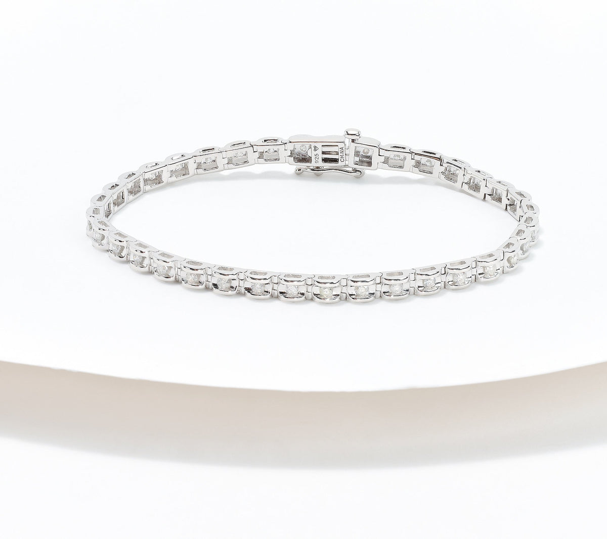 Affinity Diamonds 1.00cttw Sterling Silver Tennis Bracelet, 8"