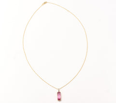 Vault Discoveries Brazilian Pink Tourmaline Pendant, 14k